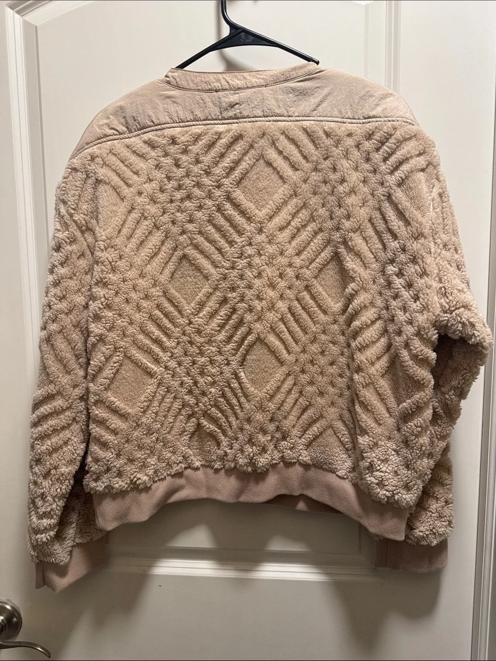 Tommy Hilfiger Textured Sherpa Crewneck Sweater in Beige Woman  L